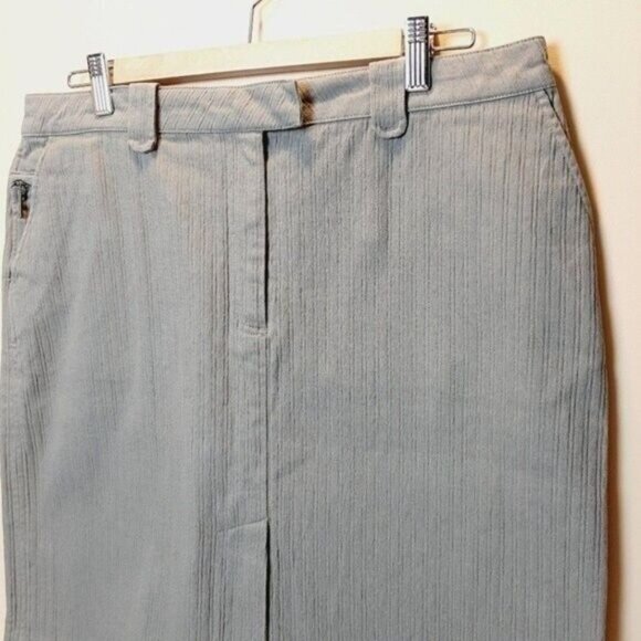 ORLY Mini Casual Skirt Grey / Sage Green Sz 14 - Picture 5 of 11